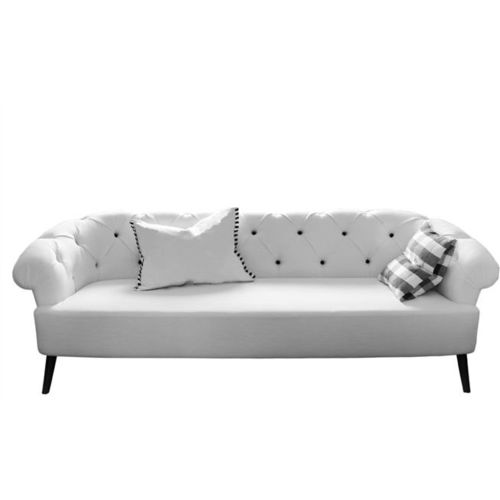 Chesterfield-Sofa - BUTTON - DESIGNERS GUILD - Stoff / weiß / Zweisitzer