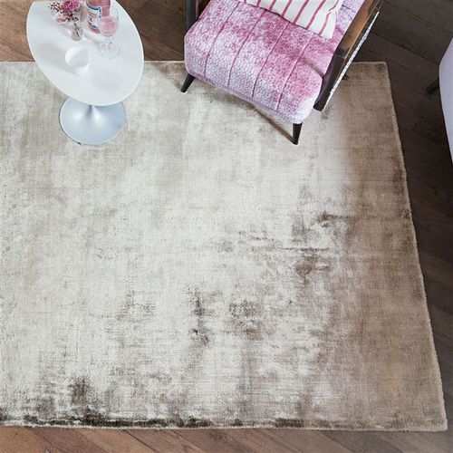 Moderner Teppich - EBERSON SLATE - DESIGNERS GUILD - einfarbig / Polyester / rechteckig