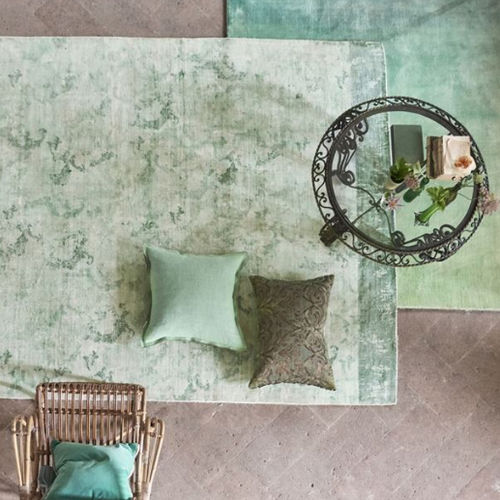 Moderner Teppich - LA ROTONDA PALE AQUA - DESIGNERS GUILD - Motiv / Viskose / rechteckig