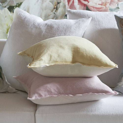 Quadratisches Kissen - BRERA LINO - DESIGNERS GUILD - einfarbig / Leinen / mehrfarbig
