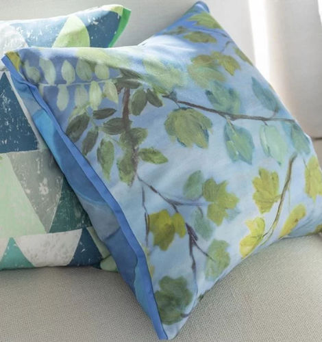 Kissen für Außenbereich - GIARDINO SEGRETO - DESIGNERS GUILD - quadratisch / Blumenmotiv / Naturmotiv