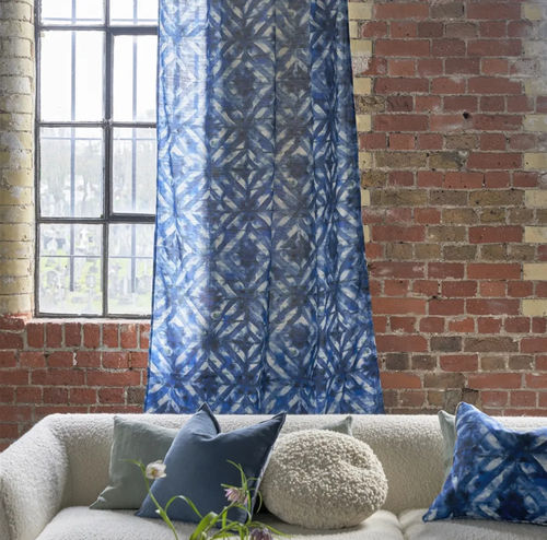 Möbelstoff - PARQUET BATIK  - DESIGNERS GUILD - für Vorhänge / geometrisches Muster / Baumwolle