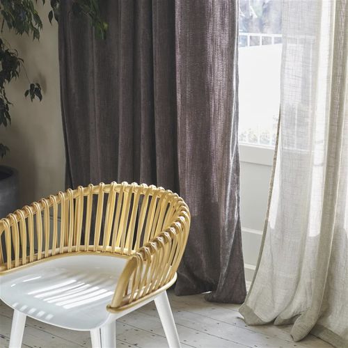 Einfarbige Gardine - SILVRETTA  - DESIGNERS GUILD - FR-Polyester / Verdunkelung / 100% wiederverwertet