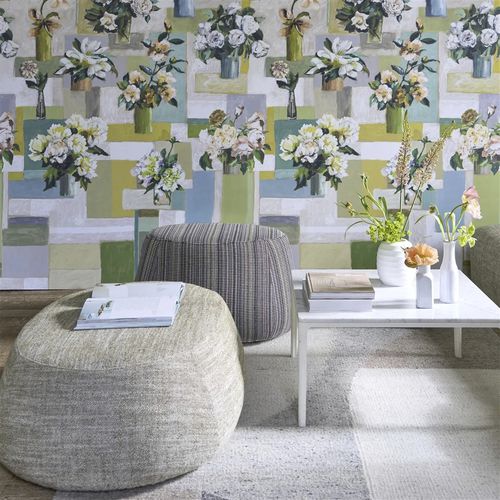 Moderne Tapete - POTTERY STUDIO  - DESIGNERS GUILD - Motiv / Stoffoptik / mehrfarbig