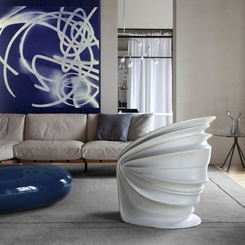Moderner Stuhl - MODESTY VEILED - DRIADE - für den Innenraum / für Außenbereich / Polyethylen