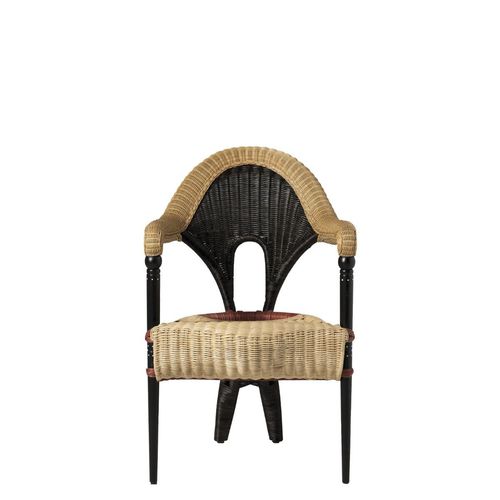 Barock Stuhl - LIBA - DRIADE - für den Innenraum / Rattan / Gestell aus Massivholz