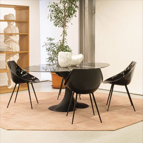 Moderner Tisch - DIDYMOS - DRIADE - Holz / Marmor / Gestell aus CristalPlant®
