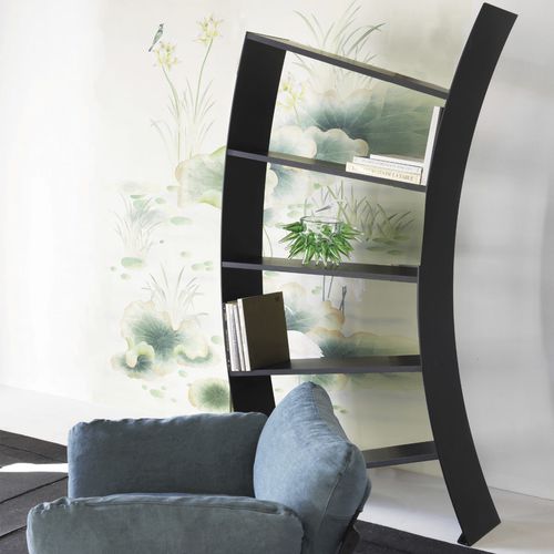 Modernes Regal - VIRGO - DRIADE - anodisiertes Aluminium / schwarz