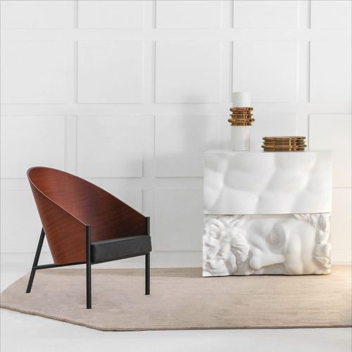 Sideboard / originelles Design - ERCOLE E AFRODITE    - DRIADE - Eiche / lackiertes MDF / Polyurethan