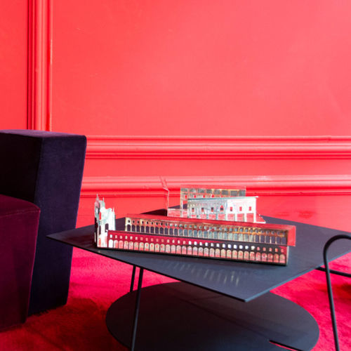Stahl-Serviertablett - 100 PIAZZE - ROMA PIAZZA CAMPIDOGLIO - DRIADE - für Privatgebrauch / für Hotels / für Ausstellungen