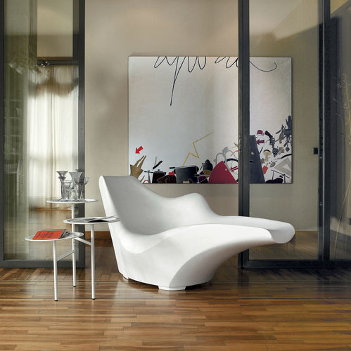 Pop-Design-Récamiere - TOKYO-POP - DRIADE - aus lackiertem Stahl / Glas / Marmor
