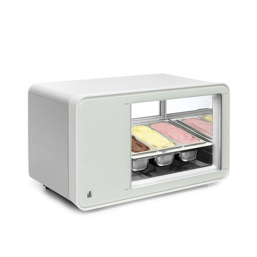 Verkaufskühlvitrine - AL VOLO - IFI - für Einzelhandel / grau / mit Tür