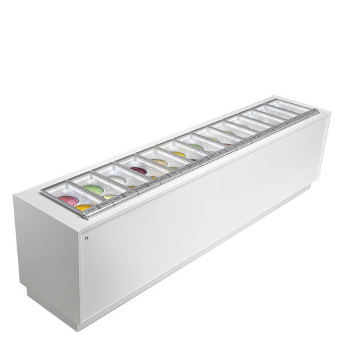 Verkaufskühlvitrine - PANORAMA® TECHNOLOGY - IFI - für Einzelhandel / weiß / mit Tür