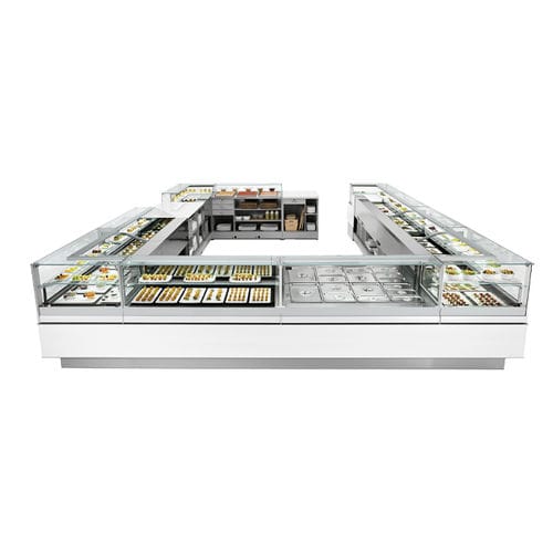 Verkaufskühlvitrine - MIX - IFI - für Konditoreien / für Bäckerei / weiß