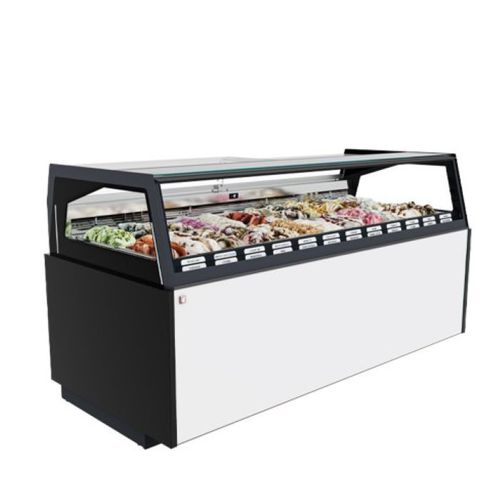 Verkaufskühlvitrine - Orama - IFI - für Einzelhandel / farbig / mit Schiebetür