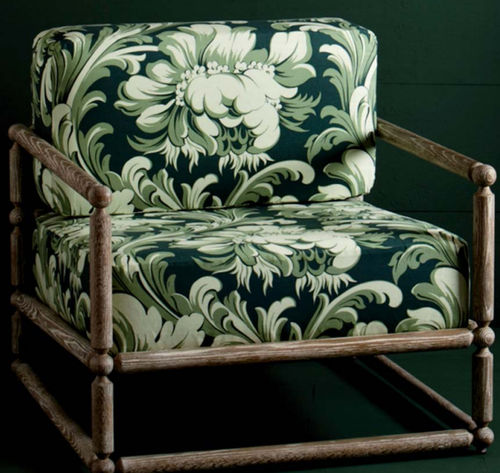 Möbelstoff - MAC MAHON - EDMOND PETIT - für Vorhänge / Blumenmotive / Baumwolle