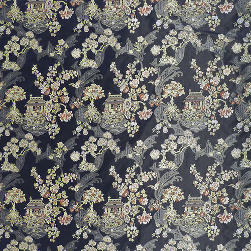 Lampas-Stoff - CHINOIS - EDMOND PETIT - Möbel / für Vorhänge / Blumenmotive