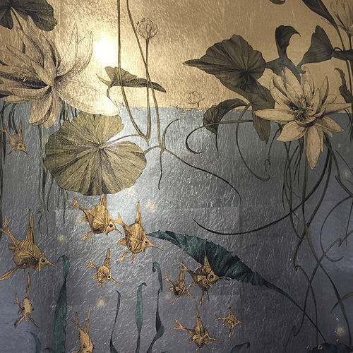 Moderne Tapete - MÉDUSES DROIT OR  - EDMOND PETIT - Vlies / Naturmotiv / Blumenmotive