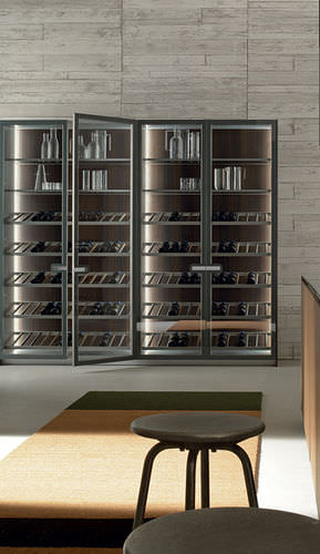 Weinkühlschrank für professionellen Einsatz - ICON:  - ERNESTOMEDA - Einbau / Aluminium / verglast