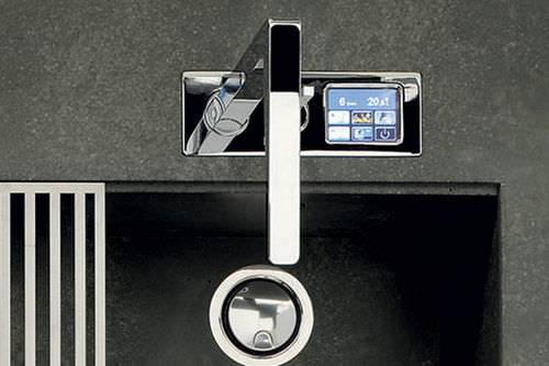 Aufsatz-Einhebelmischer - ICON - ERNESTOMEDA - elektronisch / aus verchromtem Metall / für Küche