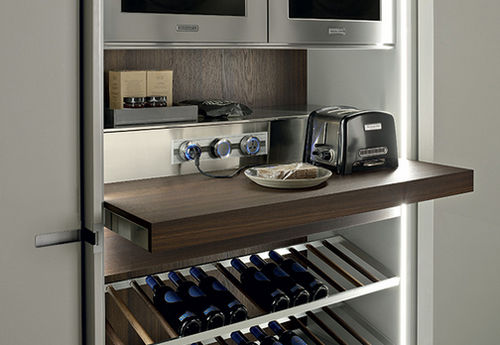 Moderner Lagerschrank für Küchen - ICON: - ERNESTOMEDA - Holz