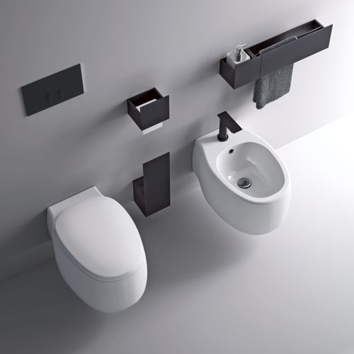 Wandhängendes WC - PEAR 2 - AGAPE - Keramik / für Privatgebrauch / oval