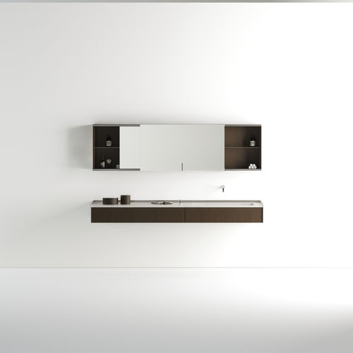 Wandmontierter Spiegel - 028 - AGAPE - modern / rechteckig / Edelstahl