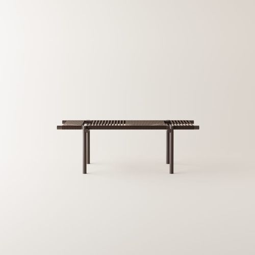 Moderne Bank - Rendez-vous - AGAPE - Aluminium / Kordel / ohne Rückenlehne