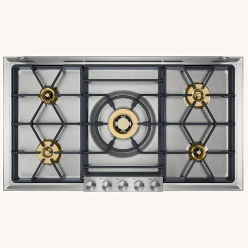 Gaskochfeld - VG295150F - GAGGENAU - mit 5 Kochfeldern / mit Drehknöpfen / mit Bedienelementen vorne