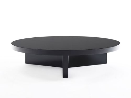 Moderner Couchtisch - PARIS : MORGAN MOR 25E - GALIMBERTI NINO - lackiertes Holz / Eukalyptusholz / rund
