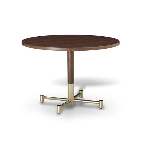 Moderner Couchtisch - ARGO ARG 23A - GALIMBERTI NINO - Holz / Gestell aus Metall / rund