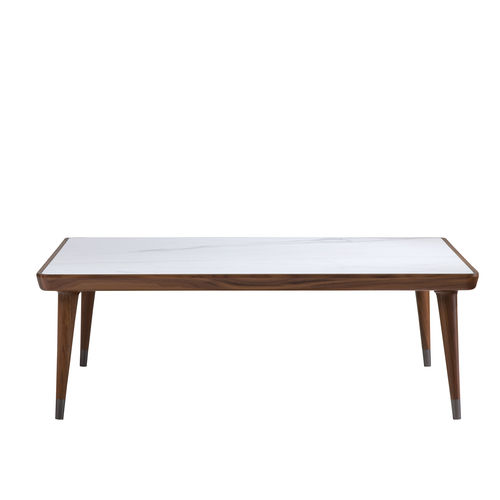 Moderner Couchtisch - PETRO PET 35H - GALIMBERTI NINO - Feinsteinzeug / Gestell aus Holz / quadratisch