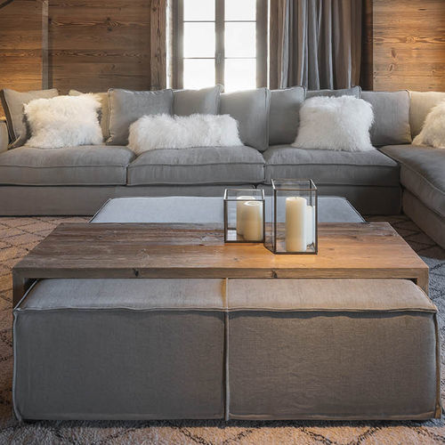 Design-Couchtisch - BRIDGE - VILLEVENETE BY GATTI - Eiche / Gestell aus Holz / rechteckig