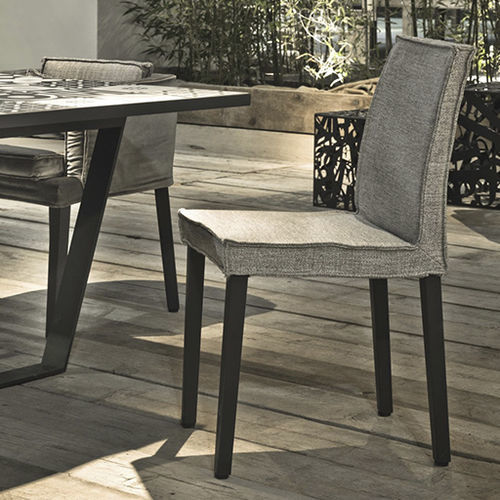 Design-Stuhl - KEY CAY - VILLEVENETE BY GATTI - für Außenbereich / Stoff / Gestell aus bemaltem Stahl