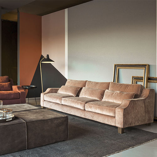 Design-Sofa - YORK TOWN - VILLEVENETE BY GATTI - Stoff / Farbe anpassbar / Holz