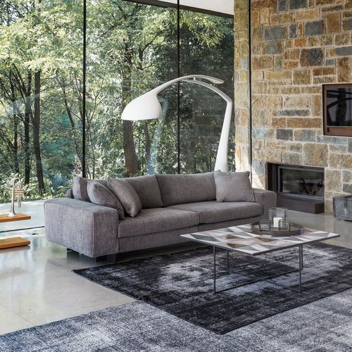 Modernes Sofa - WIMBLEDON - VILLEVENETE BY GATTI - Stoff / Leder / mit Armlehnen
