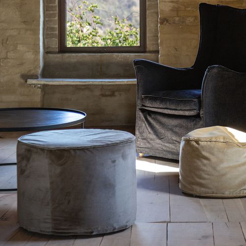 Design-Sitzkissen - EASY - VILLEVENETE BY GATTI - Stoff / Holz / rund