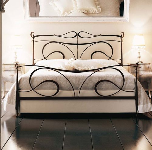 Doppelbett - PORTOS - GIUSTI PORTOS - klassisch / Schmiedeeisen / satinierte Oberfläche