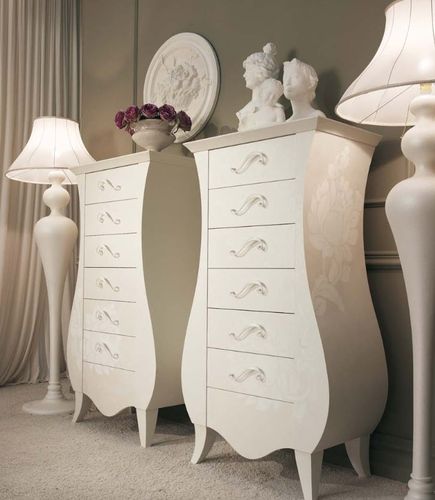 Neobarock-Chiffonnier - GLAMOUR - GIUSTI PORTOS - lackiertes Holz / weiß