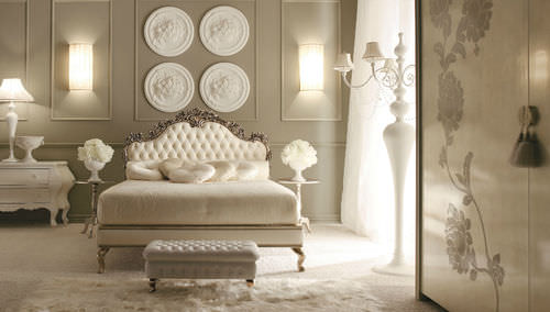 Doppelbett - MOZART - GIUSTI PORTOS - Stil / Leder