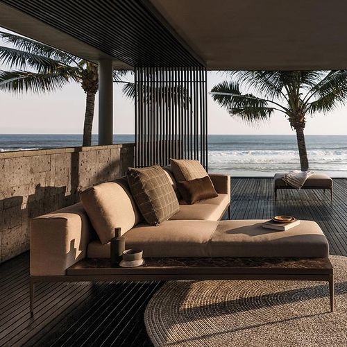 Modulsofa - GRID - GLOSTER - modern / für Garten / Stoff