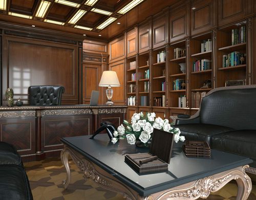 Bodenstehender Schreibtisch - Lo Studio - The studyroom - Santo Passaia Furniture - klassisch / Holz / für Gewerbegebrauch
