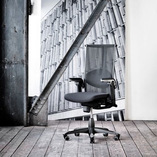 Moderner Bürostuhl - INSPIRATION 9221 - HÅG - Netz / Wolle / Leder