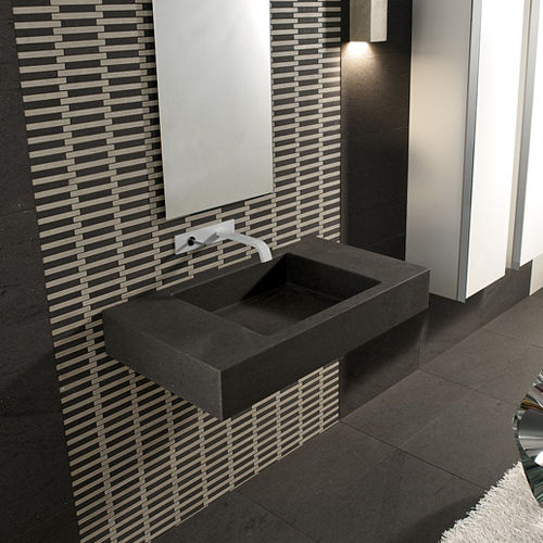 Wand-Waschbecken - LIMBRA - I CONCI - Stein / rechteckig / modern