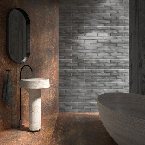 Feinsteinzeugfliesen - THÉKĒ ACCIAIO - IRIS CERAMICA - matt / für den Innenraum / für Badezimmer