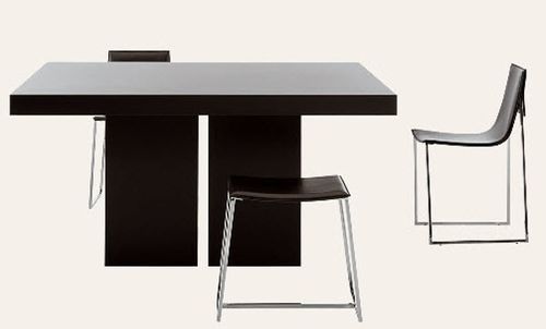 Moderner Tisch - NEIL - IVANO REDAELLI - Holz / lackiertes Holz / quadratisch