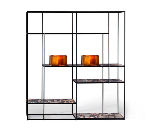 Modulregal - HILL - IVANO REDAELLI - modern / Nussbaum / Metall