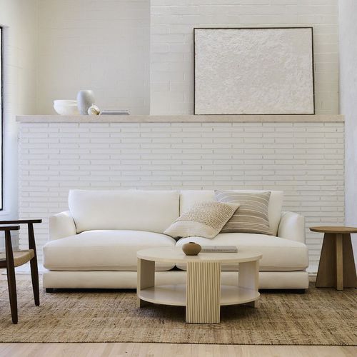 Modernes Sofa - Haven - West Elm - Stoff / mit Armlehnen / mit abnehmbarem Kissen