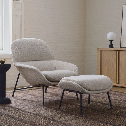 Moderner Sessel - Fillmore Mid-Century - West Elm - Stoff / Holz / Metall