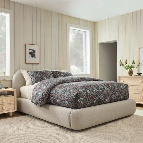 Doppelbett - Laurent - West Elm - modern / Polster / gepolstertes Kopfteil